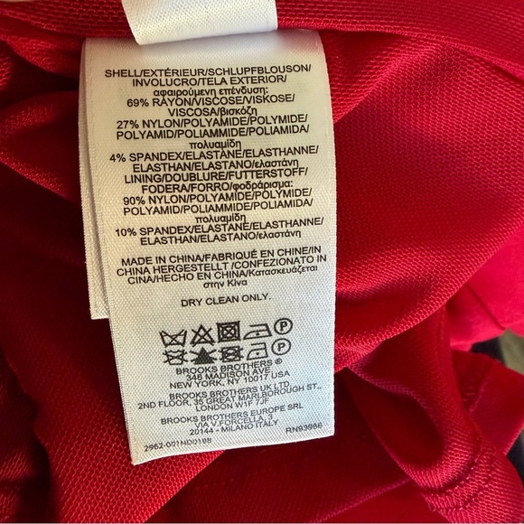 New! Brooks Brothers Red short sleeve sheath Dress Size 2 - 41149 - Picture 11 of 13